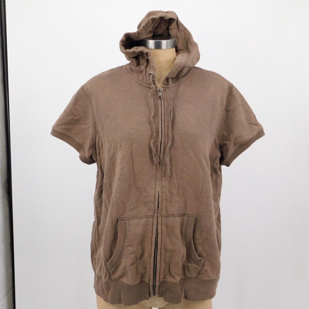 Lot Of 2 Sonoma Womens Hooded Short Sleeve Sweatshirt And Cardigan Sweater XL - Picture 9 of 16